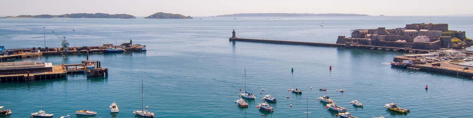 Guernsey Harbour and Castle Cornet